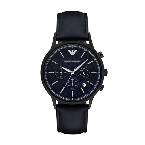  Shop Authentic Emporio Armani Renato Chronograph Quartz Blue Dial Blue Leather Strap Watch For Men - AR2481 - Luxxuri