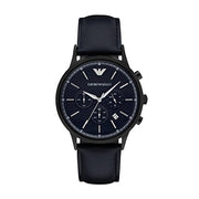  Shop Authentic Emporio Armani Renato Chronograph Quartz Blue Dial Blue Leather Strap Watch For Men - AR2481 - Luxxuri