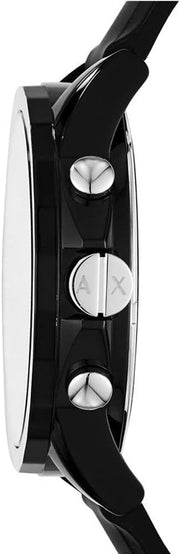  Shop Authentic Armani Exchange Outerbanks Chronograph Black Dial Black Silicone Strap Watch For Men - AX1326 - Luxxuri