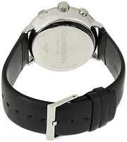  Shop Authentic Calvin Klein High Noon Chronograph White Dial Black Leather Strap Watch for Men - K8M271C6 - Luxxuri