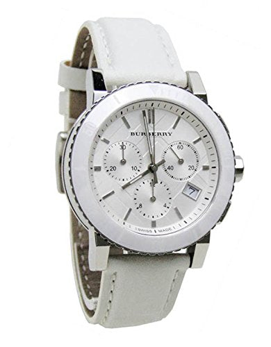  Shop Authentic Burberry City Chronograph White Dial White Leather Strap Watch For Women - BU9701 - Luxxuri