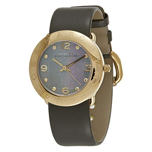  Shop Authentic Marc Jacobs Amy Grey Dial Grey Leather Strap Watch for Women - MBM1287 - Luxxuri