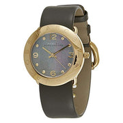  Shop Authentic Marc Jacobs Amy Grey Dial Grey Leather Strap Watch for Women - MBM1287 - Luxxuri