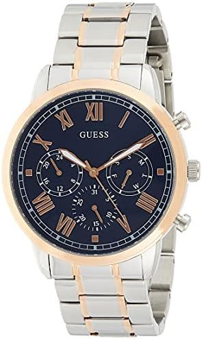  Shop Authentic Guess Hendrix Chronograph Blue Dial Two Tone Steel Strap Watch for Men - W1309G4 - Luxxuri