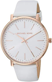  Shop Authentic Michael Kors Pyper Quartz White Dial White Leather Strap Watch For Women - MK2800 - Luxxuri