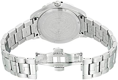  Shop Authentic Versace Hellenyium GMT Black Dial Silver Steel Strap Watch for Men - V11020015 - Luxxuri