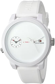  Shop Authentic Tommy Hilfiger Denim White Dial White Rubber Strap Watch for Men - 1791324 - Luxxuri