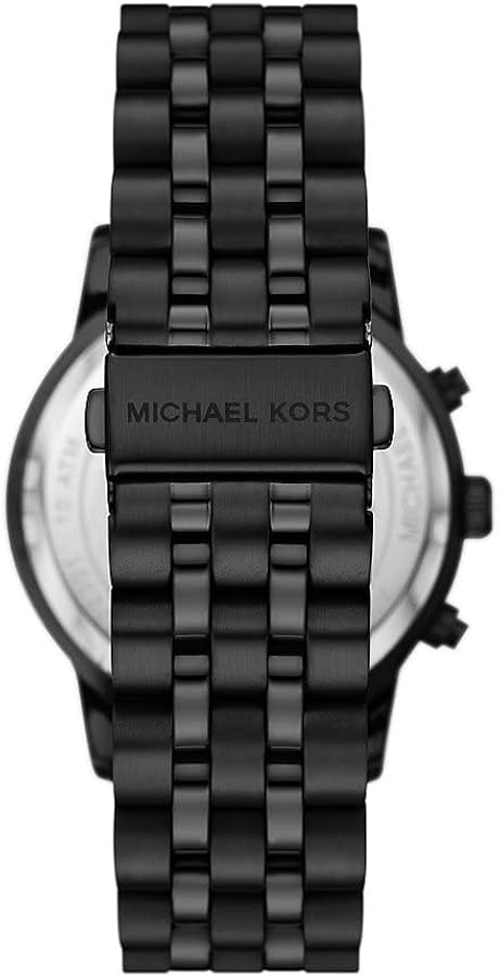  Shop Authentic Michael Kors Hutton Chronograph Black Dial Black Steel Strap Watch For Men - MK9089 - Luxxuri