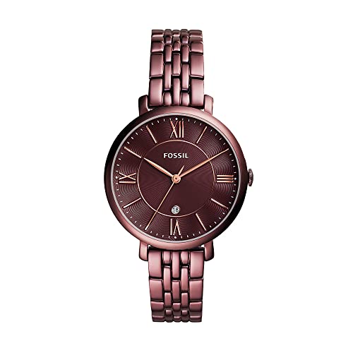  Shop Authentic Fossil Jacqueline Brown Dial Brown Steel Strap Watch for Women - ES4100 - Luxxuri