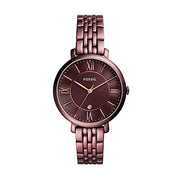  Shop Authentic Fossil Jacqueline Brown Dial Brown Steel Strap Watch for Women - ES4100 - Luxxuri