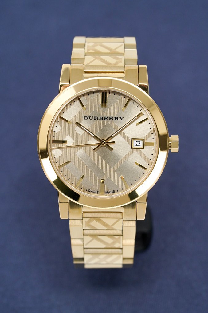  Shop Authentic Burberry The City Gold Dial Gold Steel Strap Watch for Men - BU9038 - Luxxuri