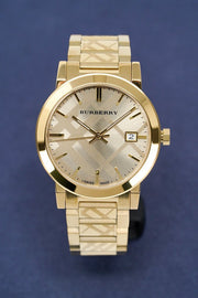  Shop Authentic Burberry The City Gold Dial Gold Steel Strap Watch for Men - BU9038 - Luxxuri