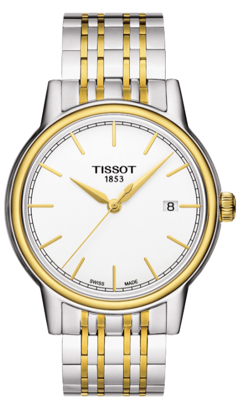  Shop Authentic Tissot T Classic Carson Quartz White Dial Two Tone Steel Strap Watch for Men - T085.410.22.011.00 - Luxxuri