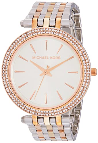 Shop Authentic Michael Kors Darci Silver Dial Two Tone Stainless Steel Strap Watch for Women - MK3203 - Luxxuri