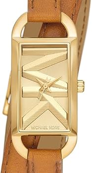  Shop Authentic Michael Kors Empire Three Hand Gold Dial Brown Leather Strap Watch for Women - MK4721 - Luxxuri