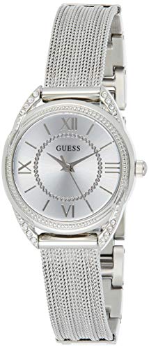  Shop Authentic Guess Whisper Silver Dial Silver Mesh Bracelet Watch for Women - W1084L1 - Luxxuri