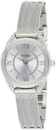  Shop Authentic Guess Whisper Silver Dial Silver Mesh Bracelet Watch for Women - W1084L1 - Luxxuri