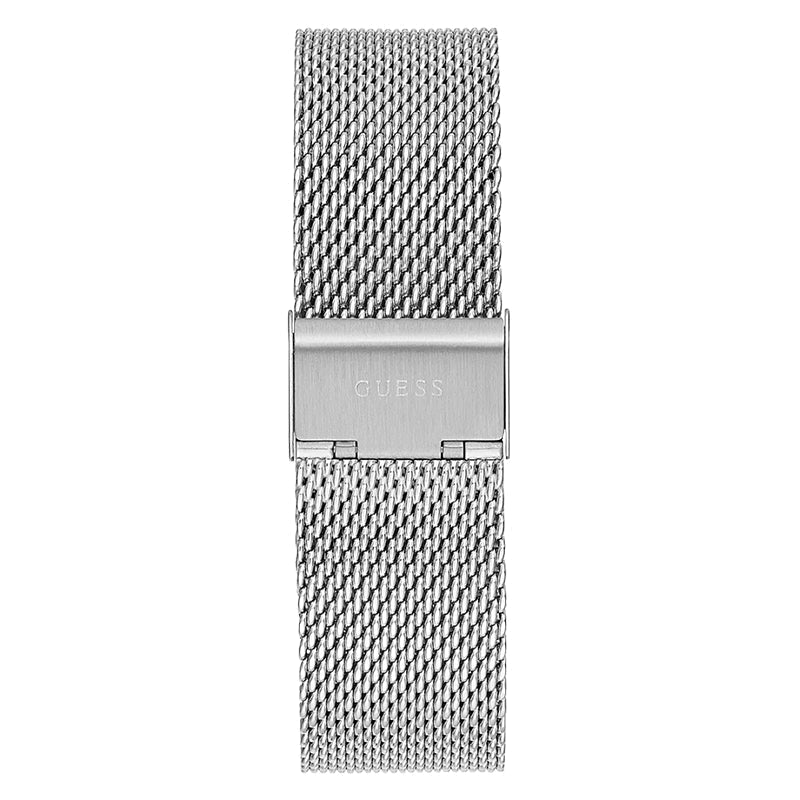  Shop Authentic Guess Tailor Multifunction Silver Dial Silver Mesh Bracelet Watch for Men - GW0368G1 - Luxxuri