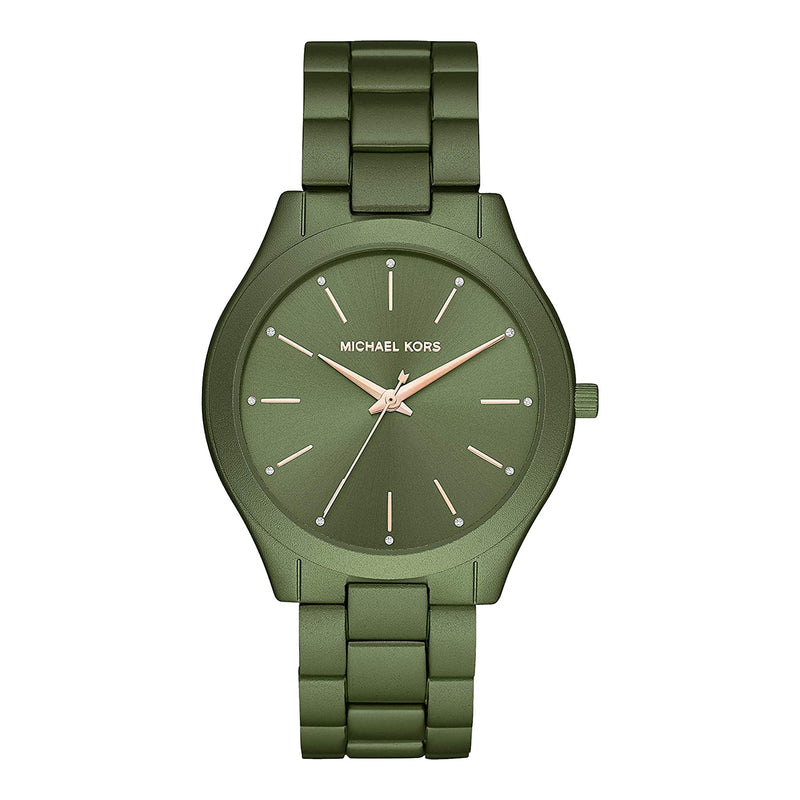  Shop Authentic Michael Kors Slim Runway Green Dial Green Steel Strap Watch for Women - MK4526 - Luxxuri