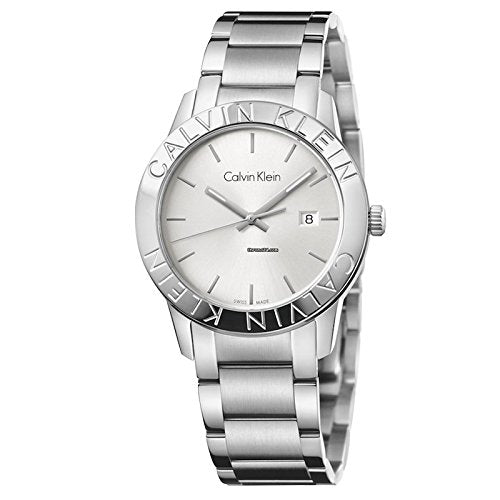  Shop Authentic Calvin Klein Steady Silver Dial Silver Steel Strap Watch for Women - K7Q21146 - Luxxuri