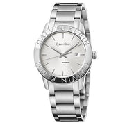  Shop Authentic Calvin Klein Steady Silver Dial Silver Steel Strap Watch for Women - K7Q21146 - Luxxuri
