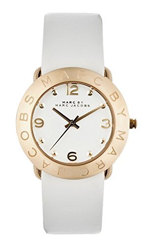  Shop Authentic Marc Jacobs Amy White Dial White Leather Strap Watch for Women - MBM1150 - Luxxuri