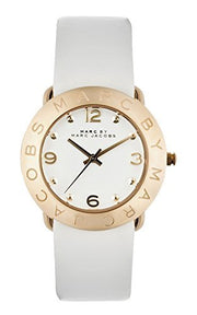  Shop Authentic Marc Jacobs Amy White Dial White Leather Strap Watch for Women - MBM1150 - Luxxuri
