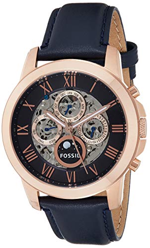  Shop Authentic Fossil Grant Automatic Blue Dial Blue Leather Strap Watch for Men - ME3029 - Luxxuri