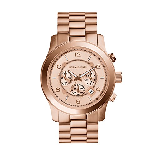  Shop Authentic Michael Kors Runway Chronograph Rose Gold Dial Rose Gold Steel Strap Watch for Men - MK8096 - Luxxuri