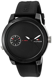  Shop Authentic Tommy Hilfiger Denim Black Dial Black Rubber Strap Watch for Men - 1791326 - Luxxuri