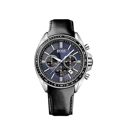  Shop Authentic Hugo Boss Driver Sport Chronograph Blue Dial Black Leather Strap Watch for Men - 1513077 - Luxxuri