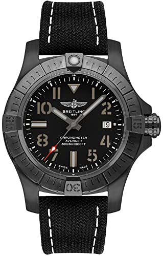 Shop Authentic Breitling Avenger Automatic 45 Seawolf Night Mission Black Dial Black Nylon Strap Watch for Men - V17319101B1X1 - Luxxuri