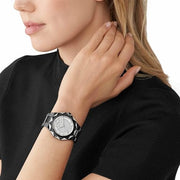  Shop Authentic Michael Kors Raquel Three Hand Silver Dial Black Steel Strap Watch For Women - MK4692 - Luxxuri