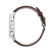  Shop Authentic Hugo Boss Navigator White Dial Brown Leather Strap Watch for Men - 1513495 - Luxxuri