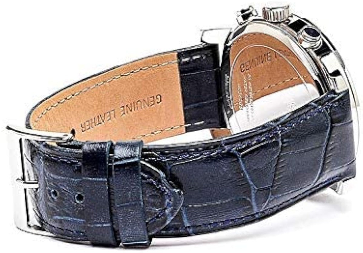  Shop Authentic Guess Horizon Chronograph Quartz Black Dial Blue Leather Strap Watch For Men - W0380G3 - Luxxuri