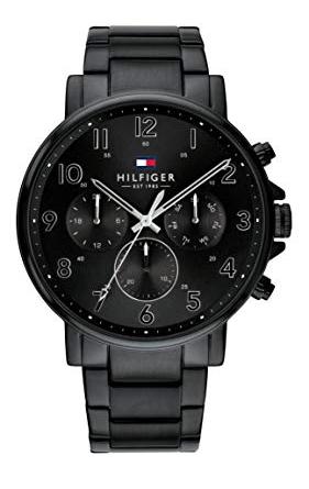  Shop Authentic Tommy Hilfiger Daniel Black Dial Black Steel Strap Watch for Men - 1710383 - Luxxuri