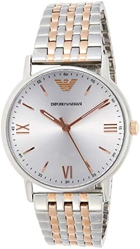  Shop Authentic Emporio Armani Kappa Quartz Silver Dial Two Tone Mesh Bracelet Watch For Men - AR11093 - Luxxuri