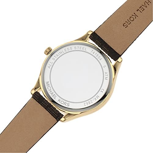  Shop Authentic Michael Kors Jaycie Three Hand Gold Dial Brown Leather Strap Watch for Women - MK2862 - Luxxuri