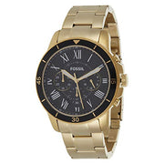  Shop Authentic Fossil Inscription Automatic Black Dial Gold Steel Strap Watch for Men - FS5267 - Luxxuri