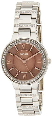  Shop Authentic Fossil Virginia Taupe Dial Silver Steel Strap Watch for Women - ES4147 - Luxxuri