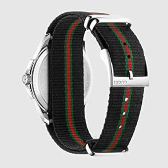  Shop Authentic Gucci G Timeless Analog Quartz Black Dial Black NATO Strap Watch For Men - YA126321 - Luxxuri