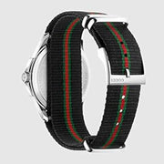  Shop Authentic Gucci G Timeless Analog Quartz Black Dial Black NATO Strap Watch For Men - YA126321 - Luxxuri