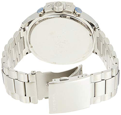  Shop Authentic Diesel Mega Chief Chronograph Blue Dial Silver Steel Strap Watch For Men - DZ4465 - Luxxuri