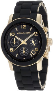  Shop Authentic Michael Kors Runway Black Dial Black Silicone Strap Watch for Women - MK5191 - Luxxuri