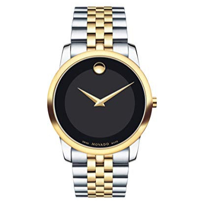  Shop Authentic Movado Museum Classic Black Dial Two Tone Steel Strap Watch For Men - 606899 - Luxxuri