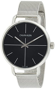  Shop Authentic Calvin Klein Even Black Dial Silver Mesh Bracelet Watch for Women - K7B23121 - Luxxuri