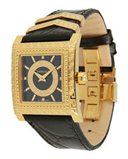  Shop Authentic Versace VD-25 Diamonds Black Dial Black Leather Strap Watch for Women - VQF020015 - Luxxuri