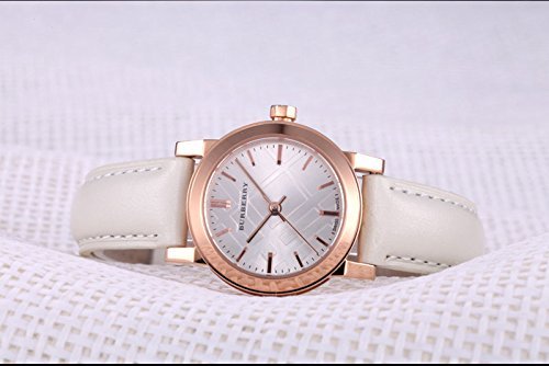  Shop Authentic Burberry The City White Dial White Leather Strap Watch for Women - BU9209 - Luxxuri