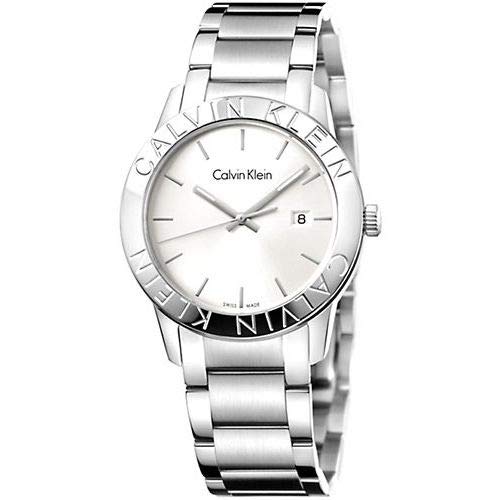  Shop Authentic Calvin Klein Steady Silver Dial Silver Steel Strap Watch for Women - K7Q21146 - Luxxuri