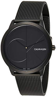  Shop Authentic Calvin Klein Minimal Black Dial Black Mesh Bracelet Watch for Men - K3M514B1 - Luxxuri